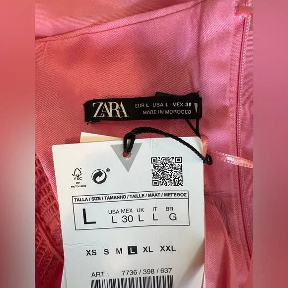 Zara Bustier Midi Dress in Candy Pink Large - Picture 10 of 14